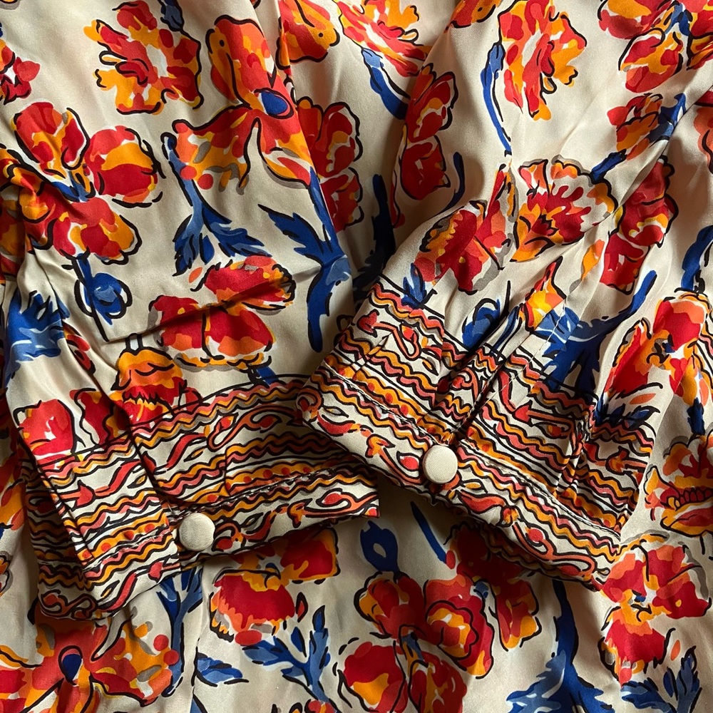 NWT Natalie Martin Silk Short Fiore Dress in Clementine S - Picture 6 of 9